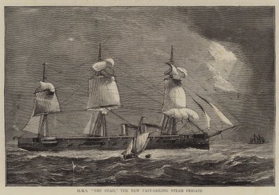 HMS The Shah, Yeni Hızlı Yelkenli Buharlı Fırkateyn by William Edward Atkins