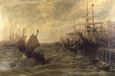 Rüzgarlı Gün, Peel Limanı, Man Adası by William Edward Webb