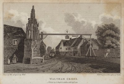 Waltham Cross, Londra (gravür) by William Ellis