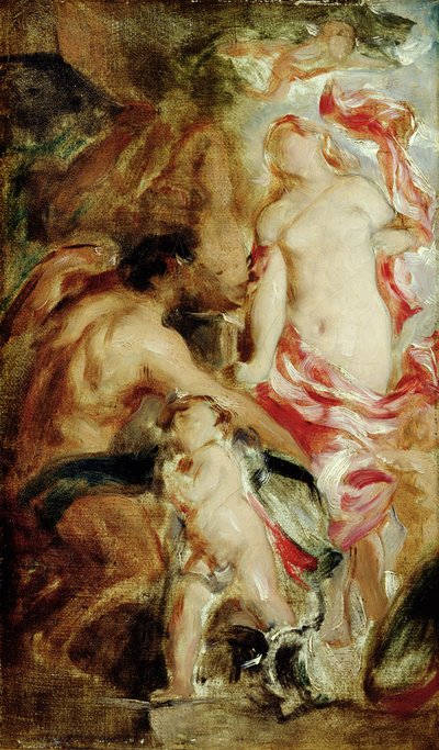 Alegorik Çalışma, Bir Eskiz (tuval üzerine yağlı boya) by William Etty