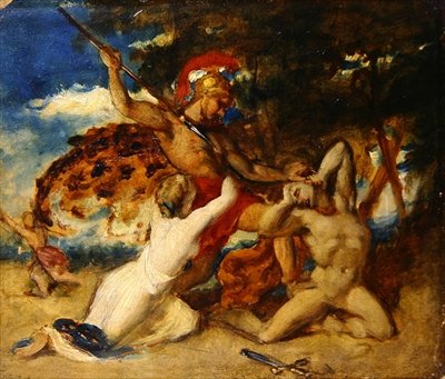 Yenilenler için şefaat eden merhamet (gemideki petrol) by William Etty