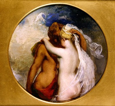 Nymph ve Satyr (panelde yağ) (ayrıca bkz. 352441) by William Etty