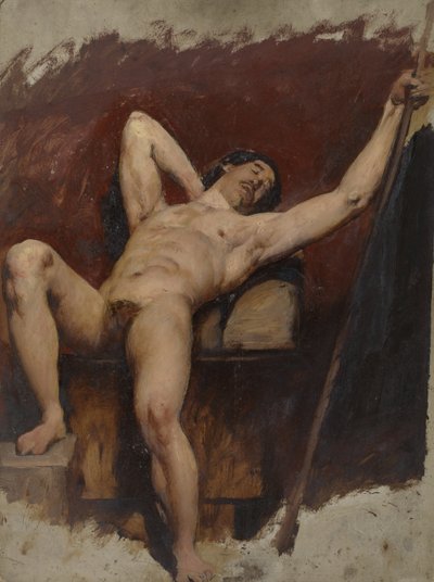 Uzanmış Erkek Çıplak, Sağ Diz, 1815-45 by William Etty