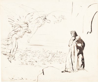 Cehennemden bir sahne (canto IX) by William Etty