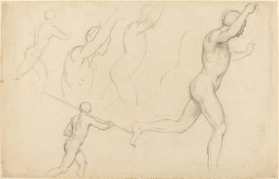 Koşan Erkek Çalışmaları by William Etty