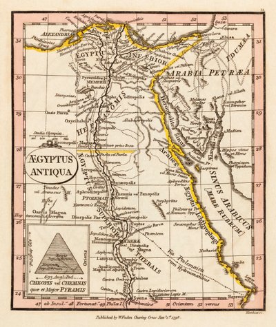 Antik Mısır. Harita. by William Faden