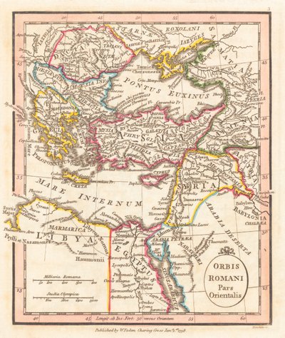 Doğu Roma İmparatorluğu. Harita. by William Faden