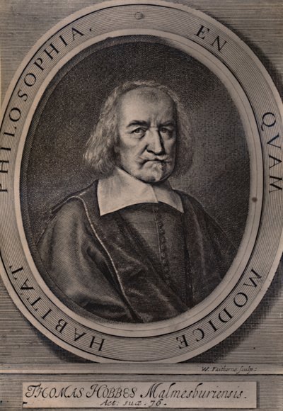 Thomas Hobbes, İngiliz filozof, c1668 1894 by William Faithorne