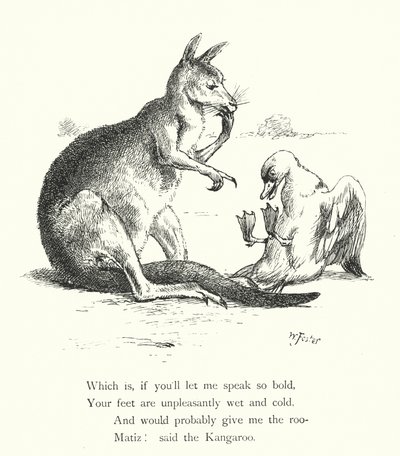 Ördek ve Kanguru (gravür) by William Foster