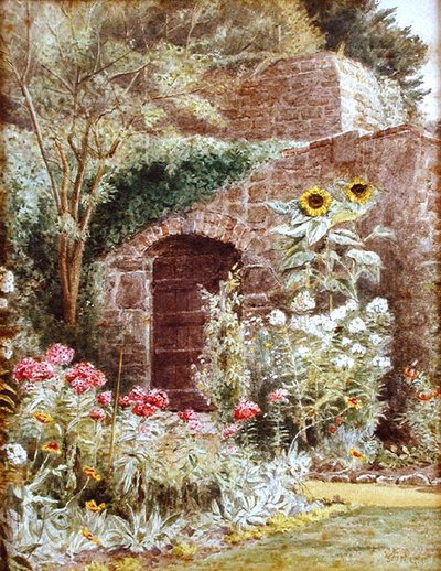 Eski Duvarlar içinde (kağıt üzerine kurşun kalem ve sulu boya) by William Foster