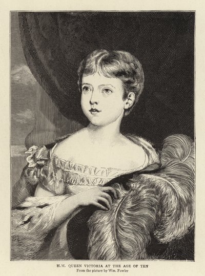 HM Kraliçe Victoria On yaşında by William Fowler
