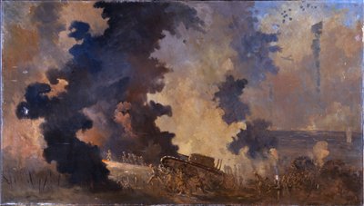 Dieppe, Ağustos 1942 (tuval üzerine yağlıboya) by William Francis Longstaff