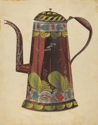 Toleware Teneke Cezve, c. 1937. by William Frank