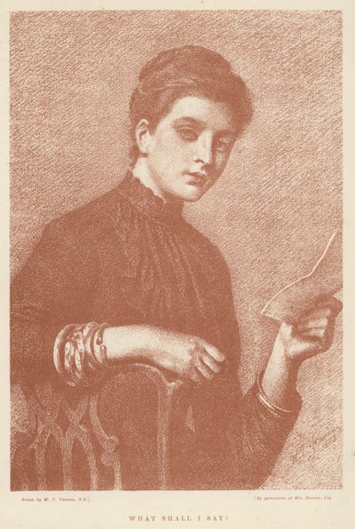 Ne söylemeliyim? (lito) by William Frederick (after) Yeames