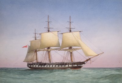 '50 silahlı Fırkateyn HMS 'Arethusa', 1876 by William Frederick Mitchell