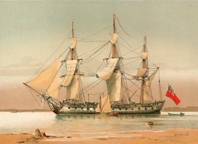 1780 hakkında 42 silahlı bir fırkateyn by William Frederick Mitchell