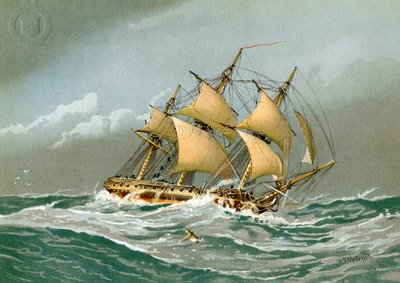 Kraliyet Donanması 28 top firkateyni, c1794 c1890-c1893 by William Frederick Mitchell