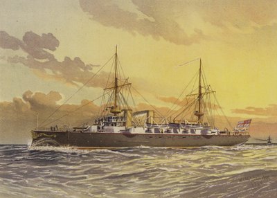 HMS Korkusuz, 1. sınıf kruvazör - kuşaklı by William Frederick Mitchell