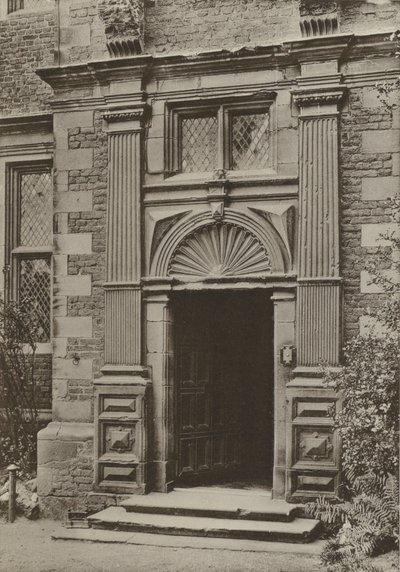 Kapı, Aston Hall, Warwickshire (s/b fotoğraf) by William Galsworthy Davie