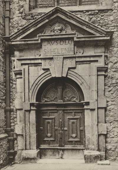 Kapı, St Helen Kilisesi, Londra (s/b fotoğraf) by William Galsworthy Davie