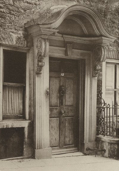 Doorway, Stamford, Northants (s/b fotoğraf) by William Galsworthy Davie