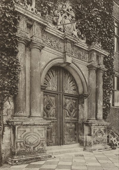 Doorway, The North Doorway, Hatfield House, Herts (s/b fotoğraf) by William Galsworthy Davie