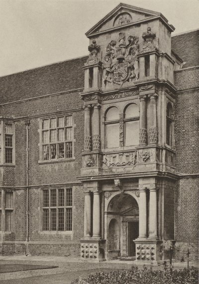 Doorway, The North Wing, Cobham Hall, Kent (s/b fotoğraf) by William Galsworthy Davie