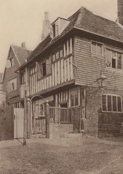 Mermaid Inn, Rye, Sussex (b/w fotoğraf) by William Galsworthy Davie