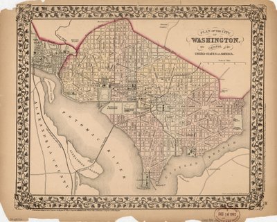 Washington şehrinin planı - Amerika Birleşik Devletleri