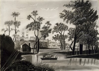 Pastoral Sahne, muhtemelen 1825-1850 (zımpara kağıdı üzerinde grafit) by William Guy after Wall
