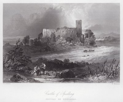 Spielberg Kalesi (gravür) by William H. Bartlett