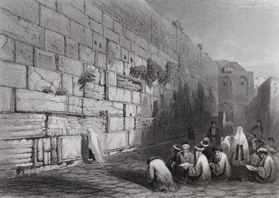 Yahudilerin Ağlama Yeri, Kudüs by William H. Bartlett