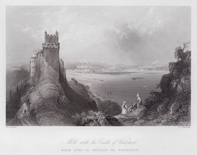 Süt, Weiteneck Kalesi ile (gravür) by William H. Bartlett
