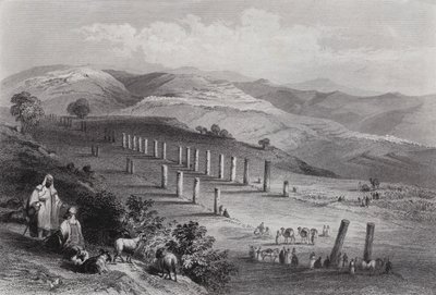 Sebaste, Samiriye Antik Kenti (gravür) by William H. Bartlett
