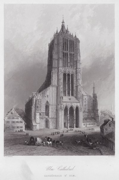 Ulm Katedrali (gravür) by William H. Bartlett