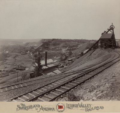 Shenandoah, Lehigh Valley Demiryolu yakınında Knickerbocker Colliery by William H. Rau