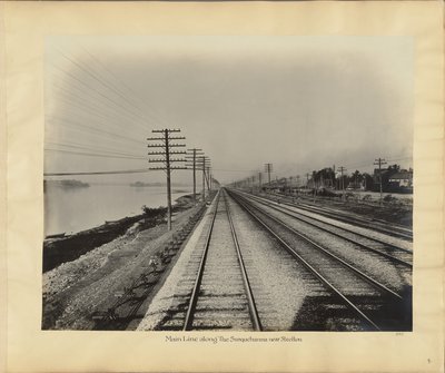 Steelton yakınlarında Susquehanna boyunca Ana Hat by William H. Rau