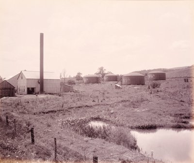 Lehigh Valley Demiryolu için Atina yakınlarında Petrol Pompalama İstasyonu by William H. Rau
