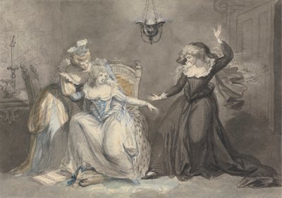 Bir İç Mekanda Üç Kadının Olduğu Dramatik Bir Sahne by William Hamilton