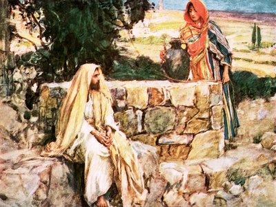 İsa ve Samiriyeli Kadın by William Hatherell