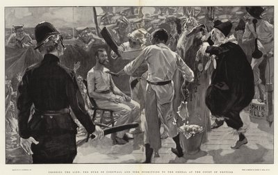 Crossing the Line, the Duke of Cornwall and York submitting to the Ordeal at the Court of Neptune  by William Hatherell