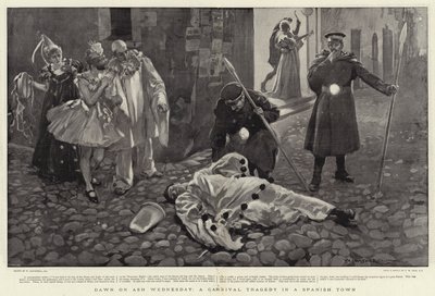 Kül Çarşambası Şafak, İspanyol Kasabasında Karnaval Trajedisi by William Hatherell