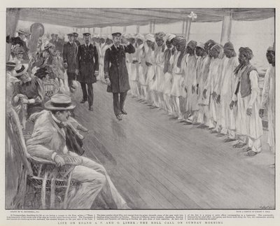 Teknede Yaşam Bir P ve O Liner, Pazar Sabahı Yoklama by William Hatherell
