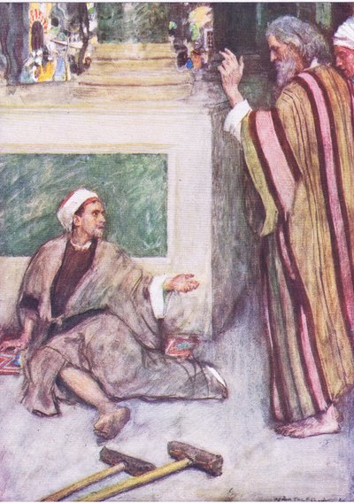 Peter ve John topal adamı iyileştiriyor, Hodder & Stoughton tarafından yayınlanan The Bible Story, c.1930 by William Hatherell