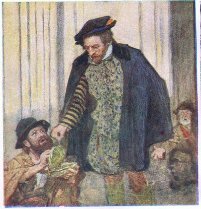 Shakespeare yanditse imyambarire yubupfapfa kumusozi wa Ludgate, kuva Ikinyamakuru cyanjye, pub.1922 ki by William Hatherell