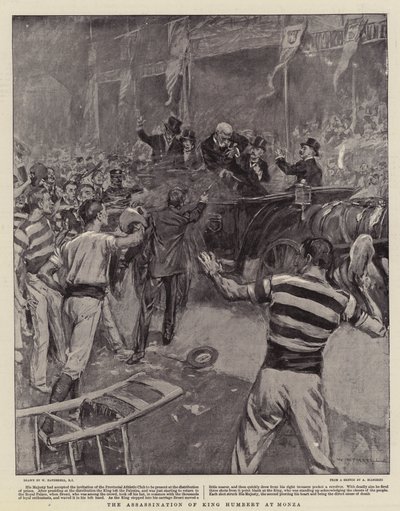 Monza'da Kral Humbert Suikastı by William Hatherell