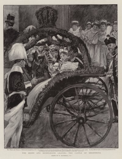 The Bride and Bridegroom leaving the Castle of Ehrenburg  by William Hatherell