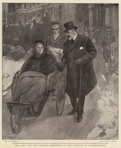 Friedrichshof Arazisinde Kral ve İmparatoriçe Frederick by William Hatherell