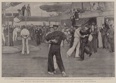 Deniz Manevraları, Bir Savaş Gemisinde Bir Akşam İzinli Görevi by William Hatherell