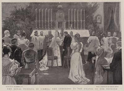 Viyana'daki Kraliyet Düğünü, Hofburg Şapeli'ndeki Tören by William Hatherell